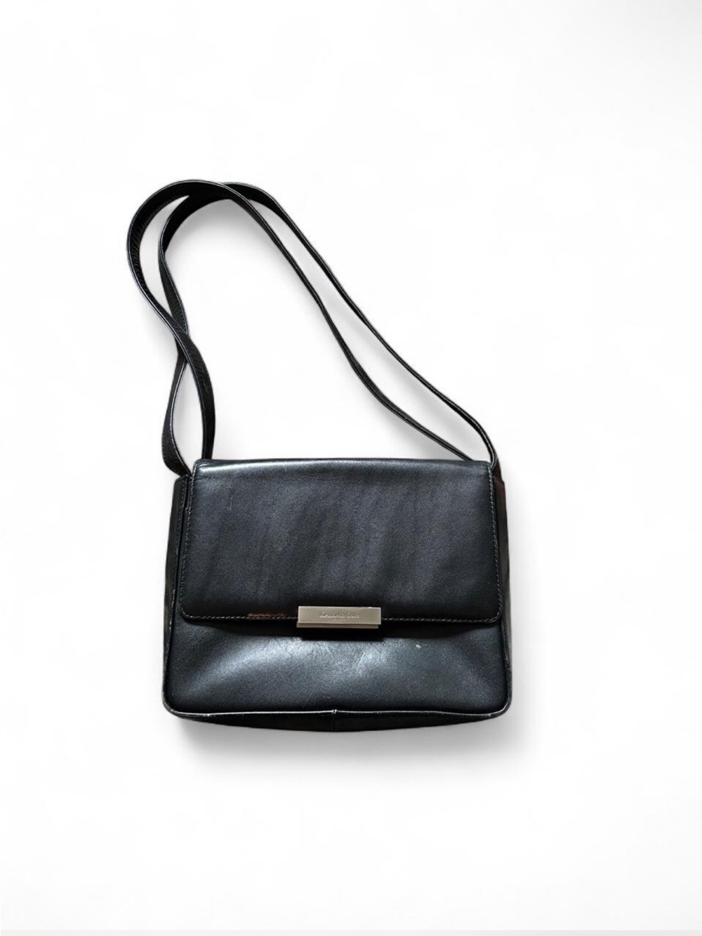 Kenneth Cole women’s Y2K year 2000s black leather handbag